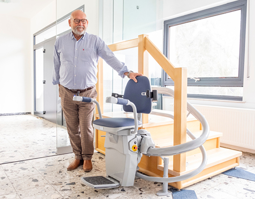 Th. Fischer in der Ausstellung